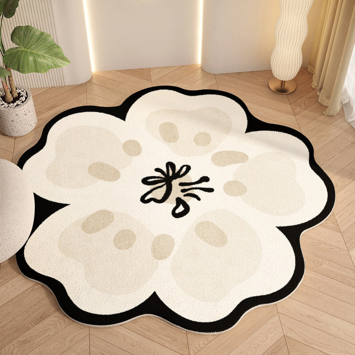Floral-Shaped Indoor Area Rug | Kelmera