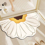 Floral-Shaped Memory Foam Bath Mat | Kelmera
