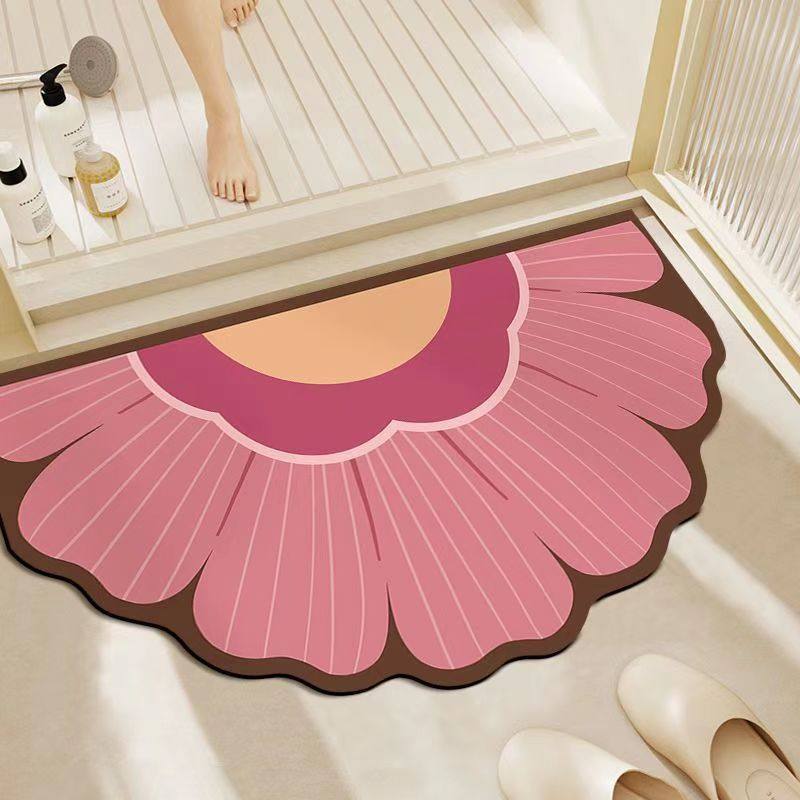 Floral-Shaped Memory Foam Bath Mat | Kelmera