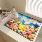 Floral-Themed Kitchen Mat | Kelmera