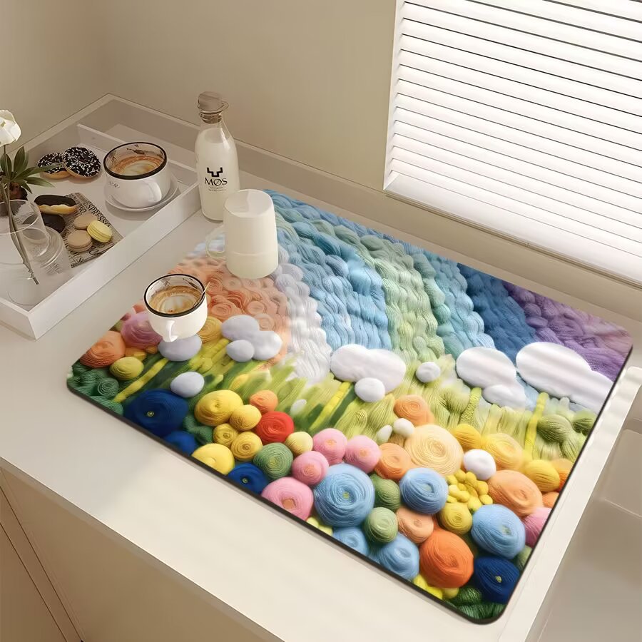 Floral-Themed Kitchen Mat | Kelmera