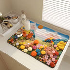Floral-Themed Kitchen Mat | Kelmera