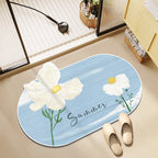Floral-Themed Memory Foam Bath Mat | Kelmera