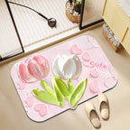 Floral-Themed Memory Foam Bath Mat | Kelmera
