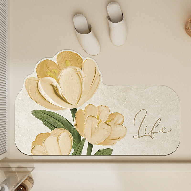 Floral-Themed Non-Slip Bath Mat | Kelmera