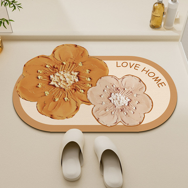 Floral-Themed Non-Slip Bath Mat | Kelmera
