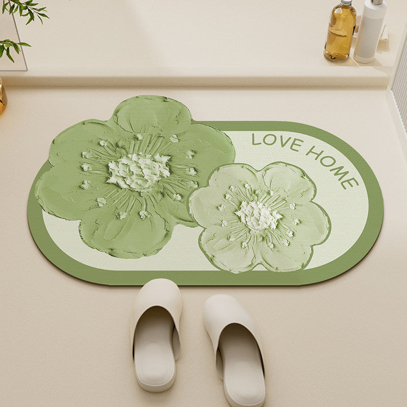 Floral-Themed Non-Slip Bath Mat | Kelmera