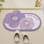 Floral-Themed Non-Slip Bath Mat | Kelmera