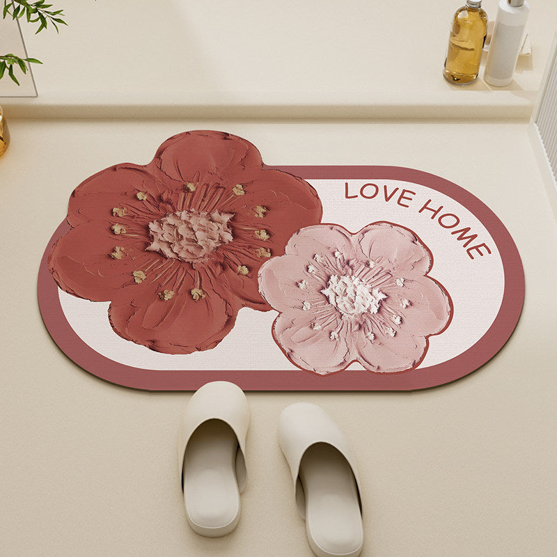 Floral-Themed Non-Slip Bath Mat | Kelmera