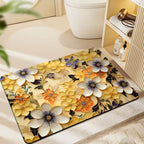 Floral-Themed Plush Bath Mat | Kelmera