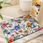 Floral-Themed Plush Bath Mat | Kelmera