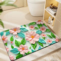 Floral-Themed Plush Bath Mat | Kelmera