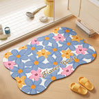 Floral-Themed Soft Bath Mat | Kelmera