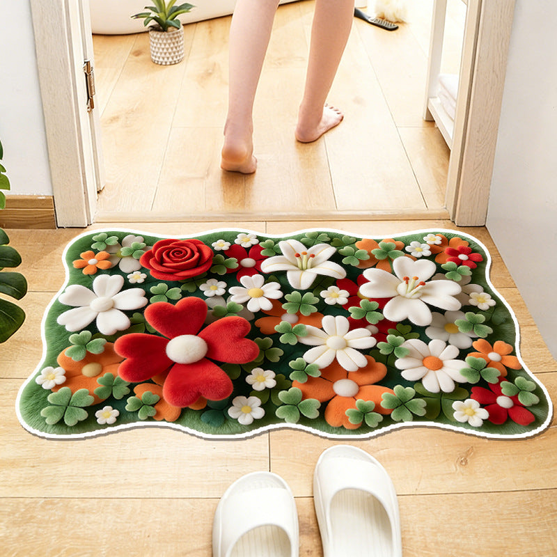 Floral-Themed Waterproof Area Rug | Kelmera