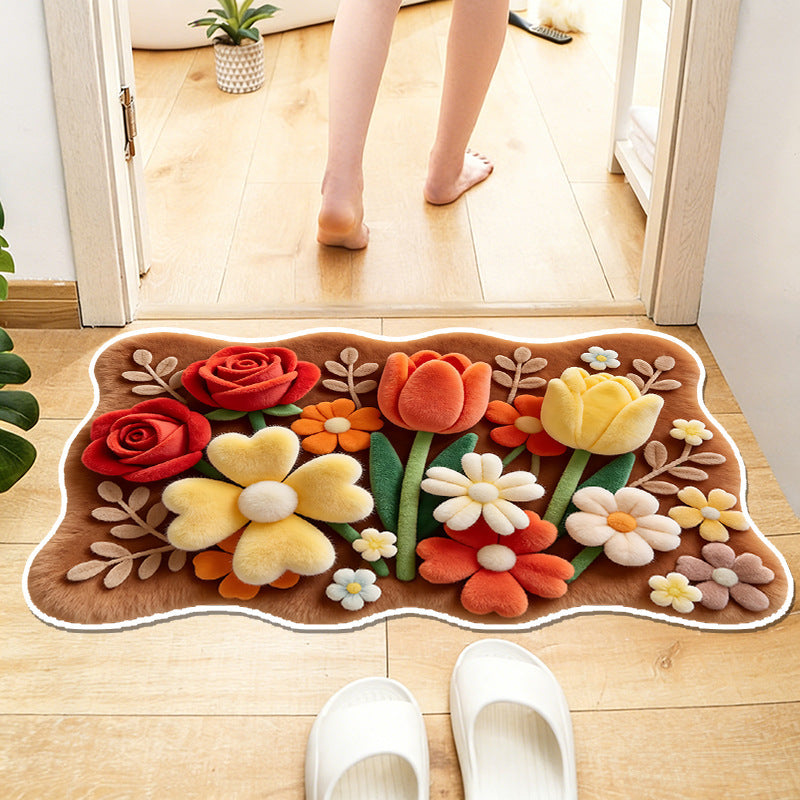 Floral-Themed Waterproof Area Rug | Kelmera