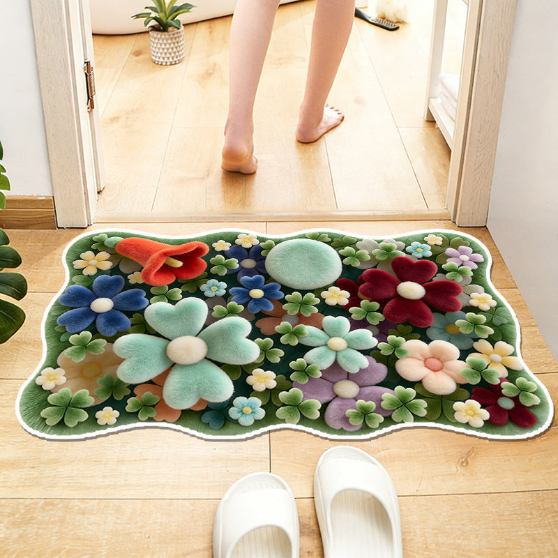 Floral-Themed Waterproof Area Rug | Kelmera