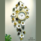 Floral Wall Clock Art with Elegant Metal Frame | Kelmera