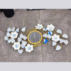 Floral Wall Clock with Leaf Design | Kelmera