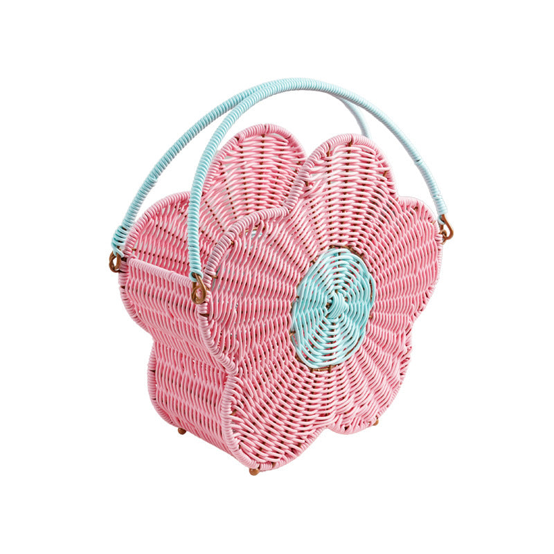 Flower-Shaped Decorative Woven Storage Basket | Kelmera