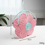 Flower-Shaped Decorative Woven Storage Basket | Kelmera
