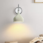 Fluted Drop-Shaped Ceramic Wall Lamp with Chrome Backplate | Kelmera