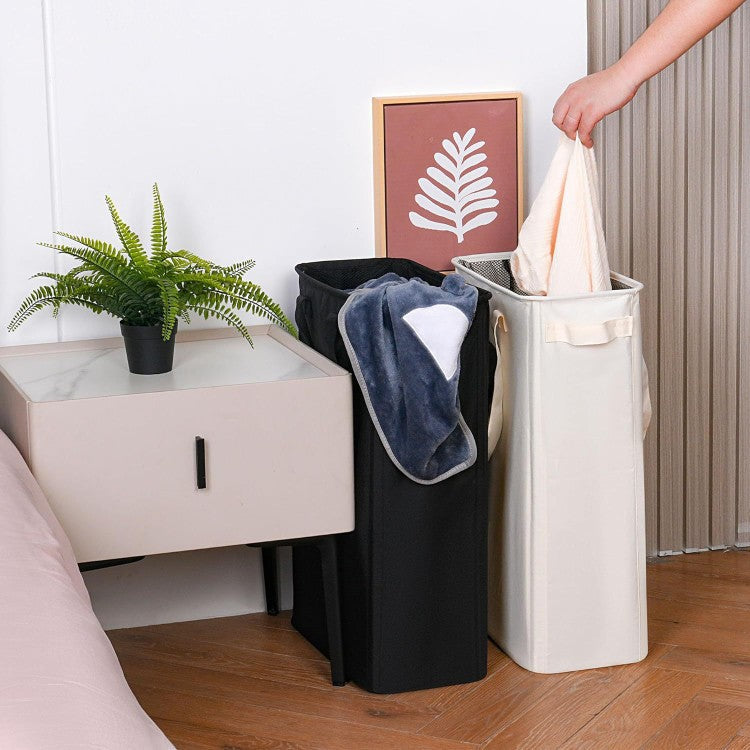 Foldable Laundry Basket with Wheels and Practical Lid | Kelmera