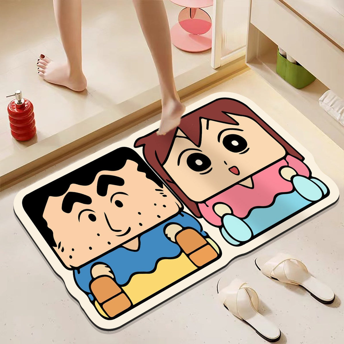 Fun Cartoon-Themed Plush Bath Mat | Kelmera