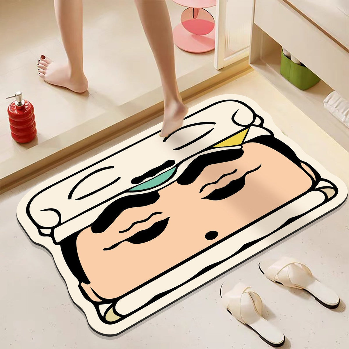 Fun Cartoon-Themed Plush Bath Mat | Kelmera