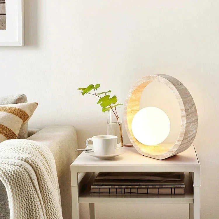 Galanta Travertine Table Lamp