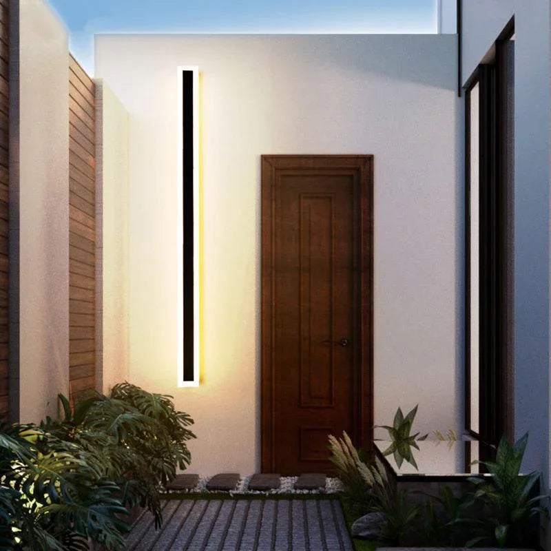 Galvessa Linear Metal Outdoor Wall Light