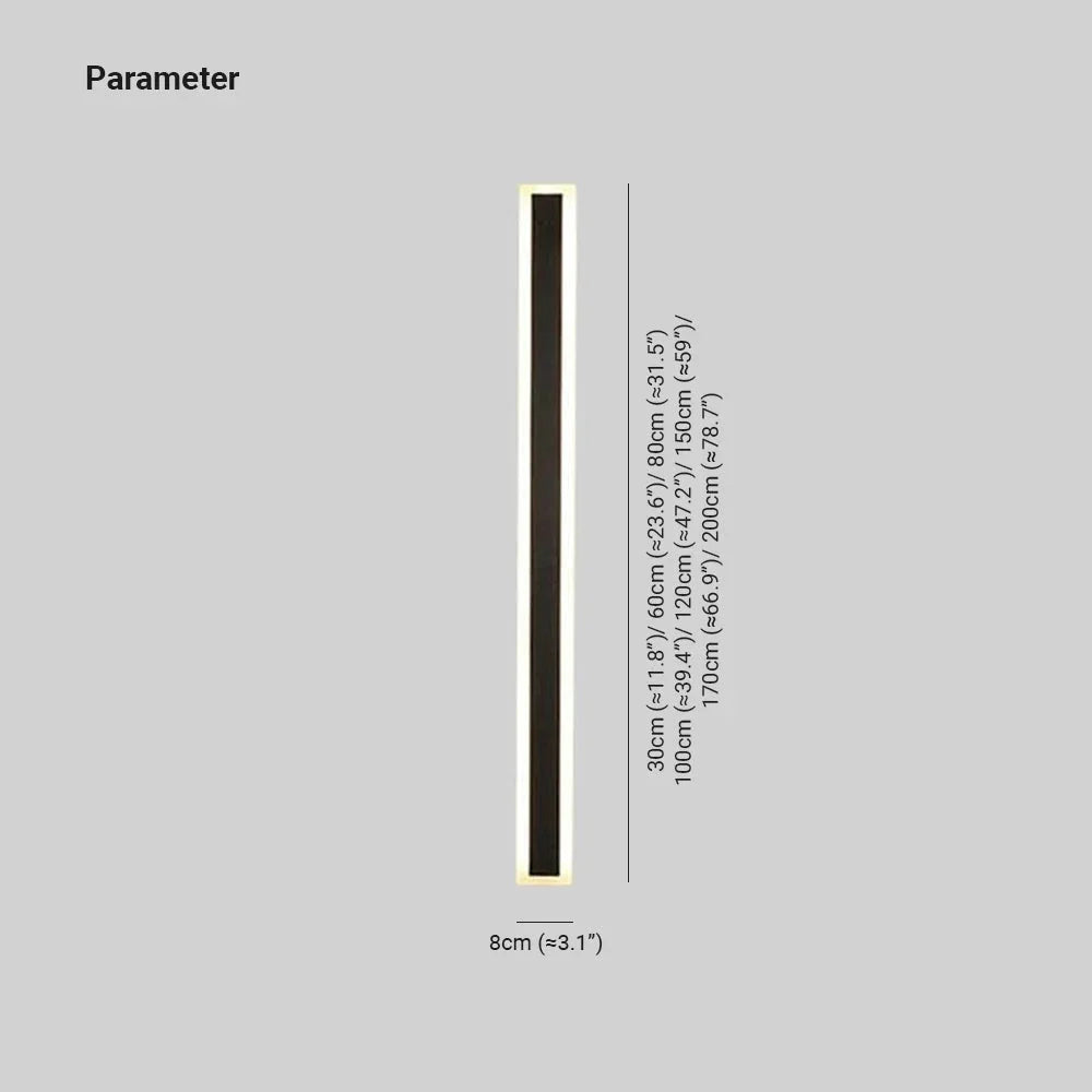 Galvessa Linear Metal Outdoor Wall Light
