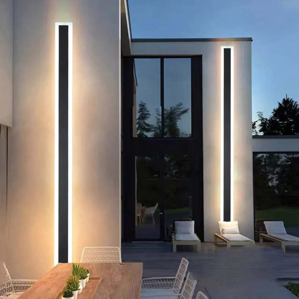 Galvessa Linear Metal Outdoor Wall Light