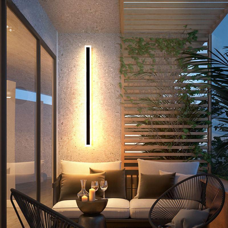 Galvessa Linear Metal Outdoor Wall Light