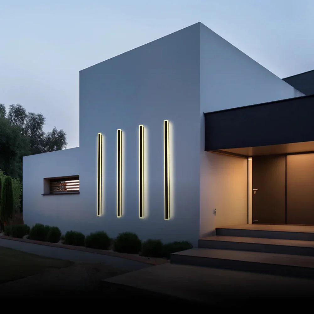 Galvessa Linear Metal Outdoor Wall Light
