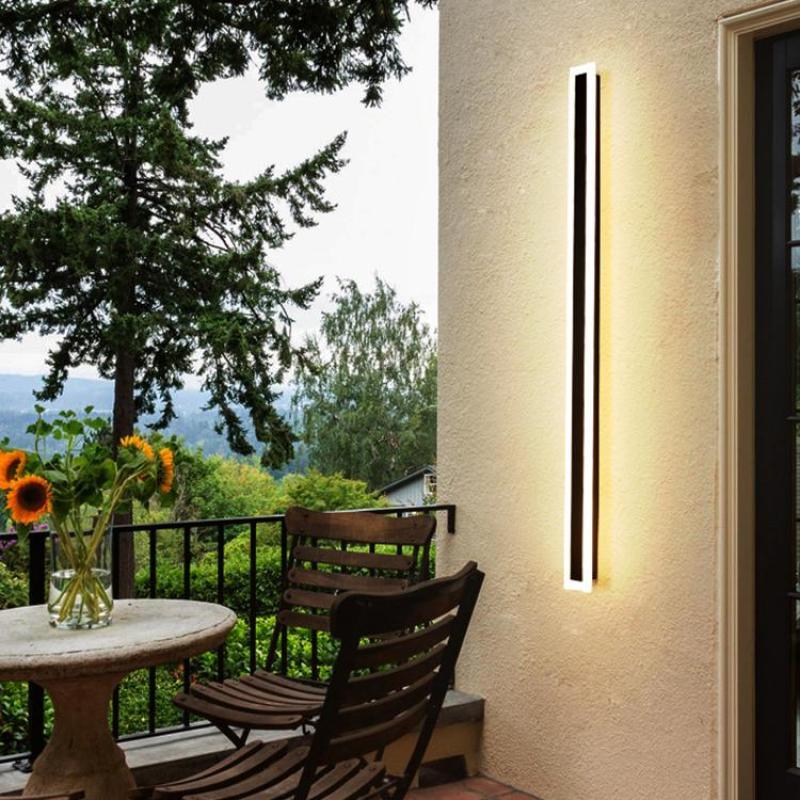 Galvessa Linear Metal Outdoor Wall Light