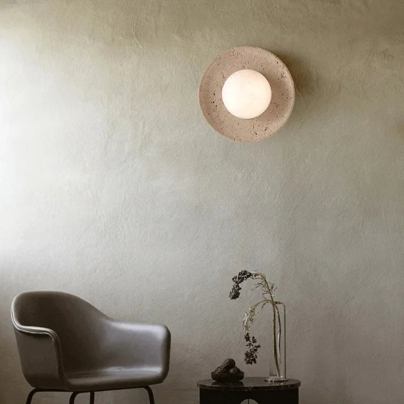 Galvisa Travertine Wall Lamp