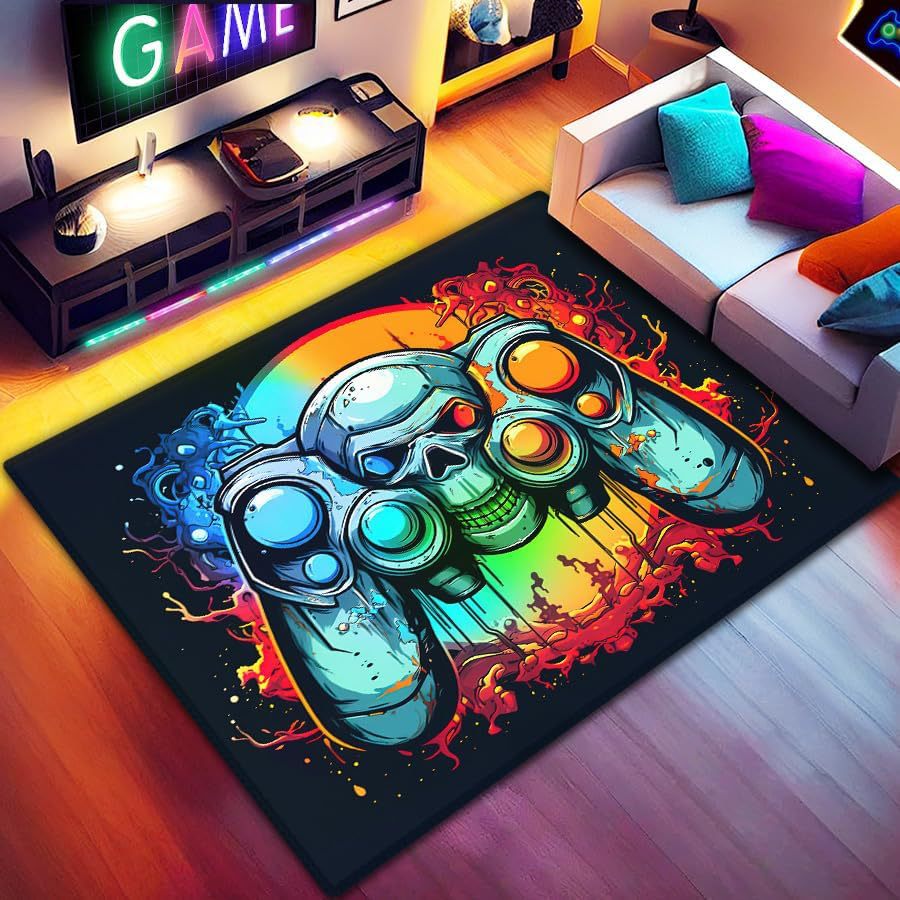 Gaming Controller-Themed Area Rug | Kelmera