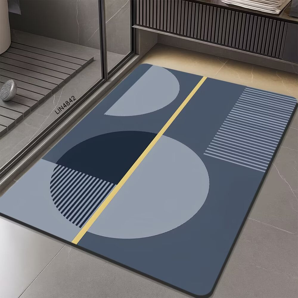 Geometric Hexagonal Pattern Bath Mat | Kelmera
