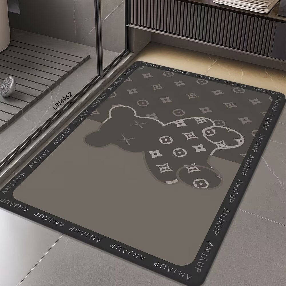 Geometric Hexagonal Pattern Bath Mat | Kelmera