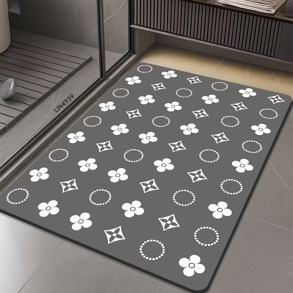 Geometric Hexagonal Pattern Bath Mat | Kelmera