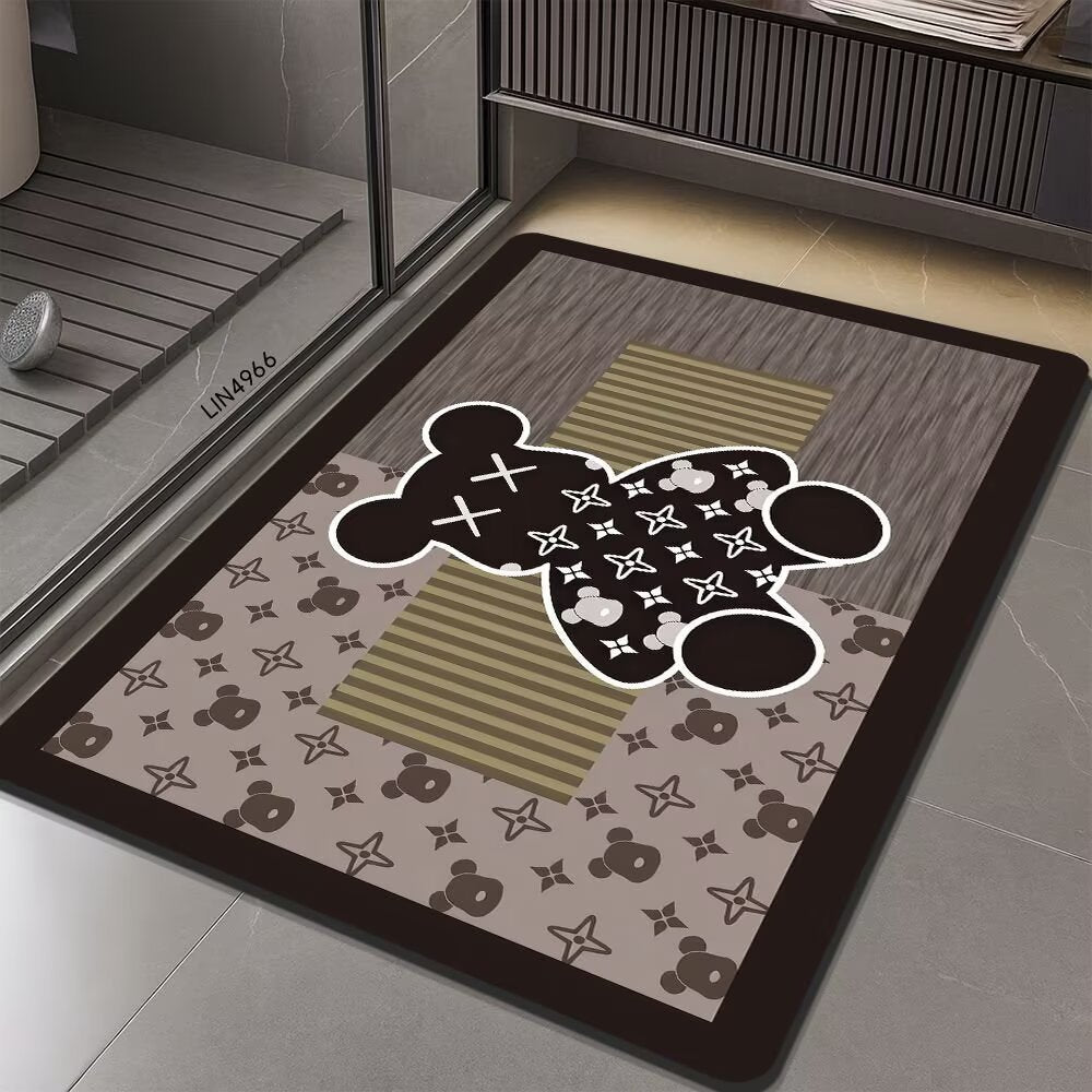 Geometric Hexagonal Pattern Bath Mat | Kelmera