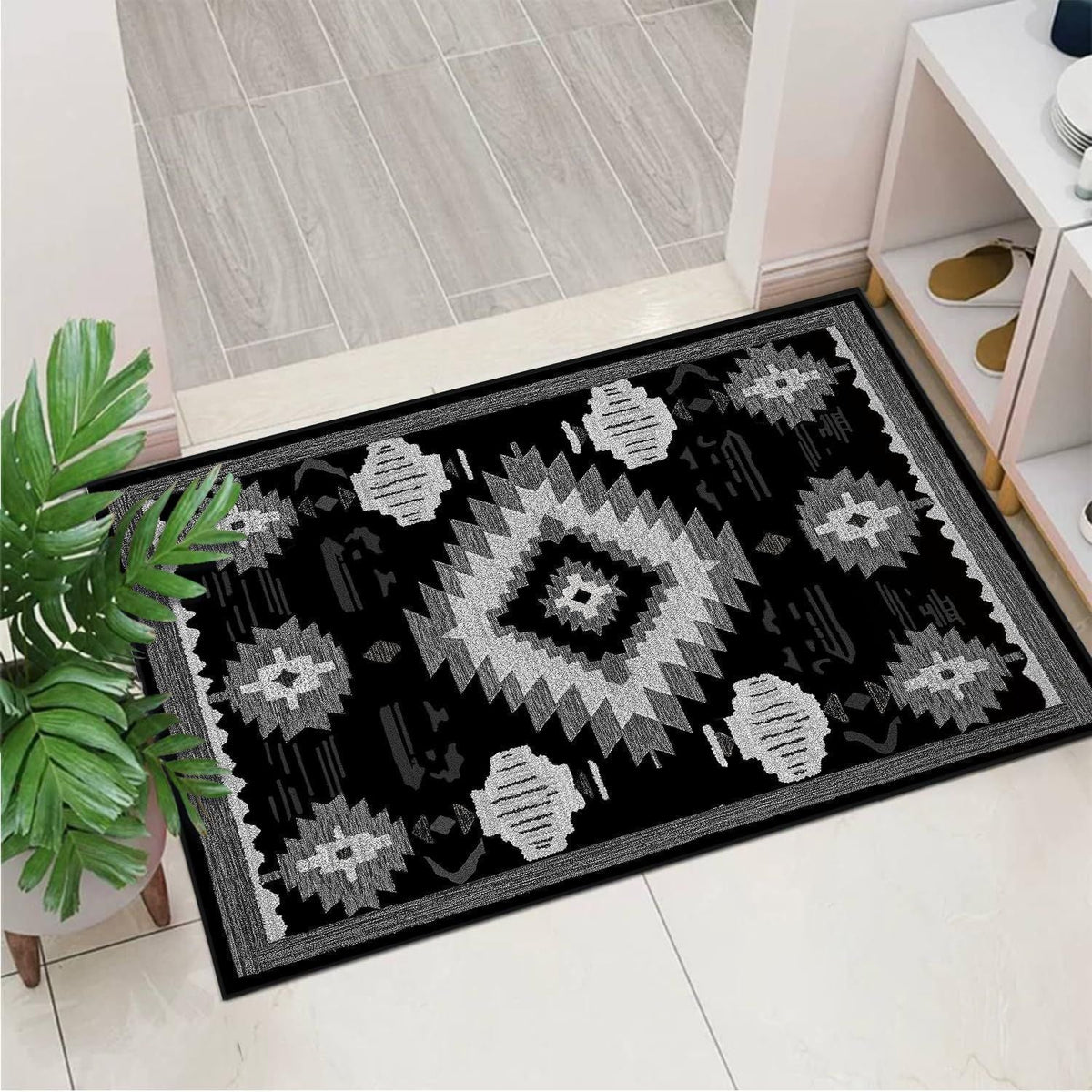 Geometric Patterned Decorative Area Rug | Kelmera