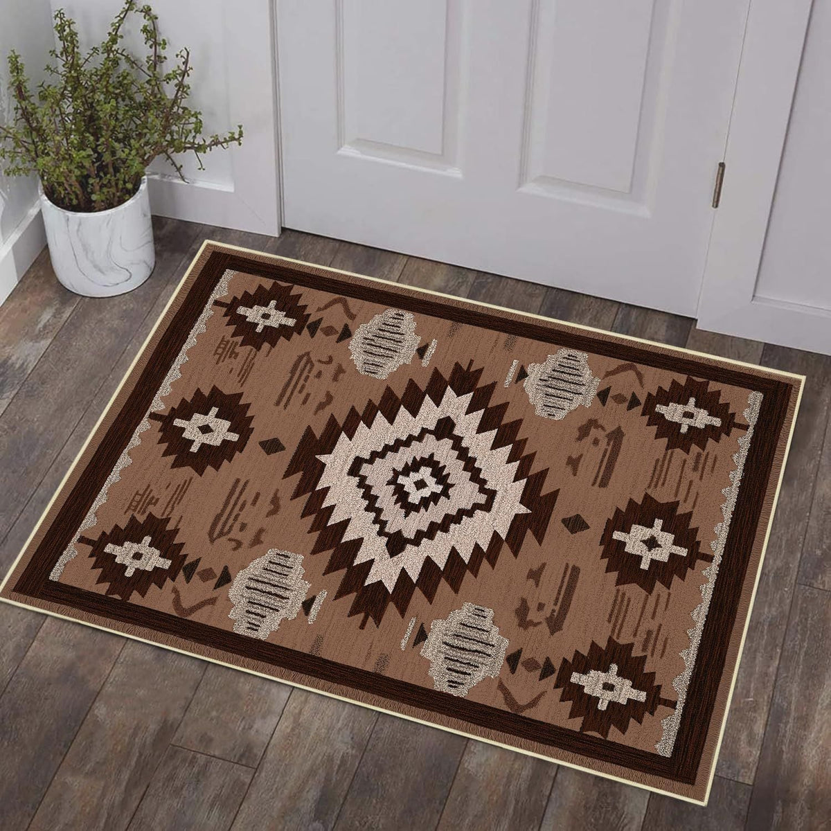 Geometric Patterned Decorative Area Rug | Kelmera