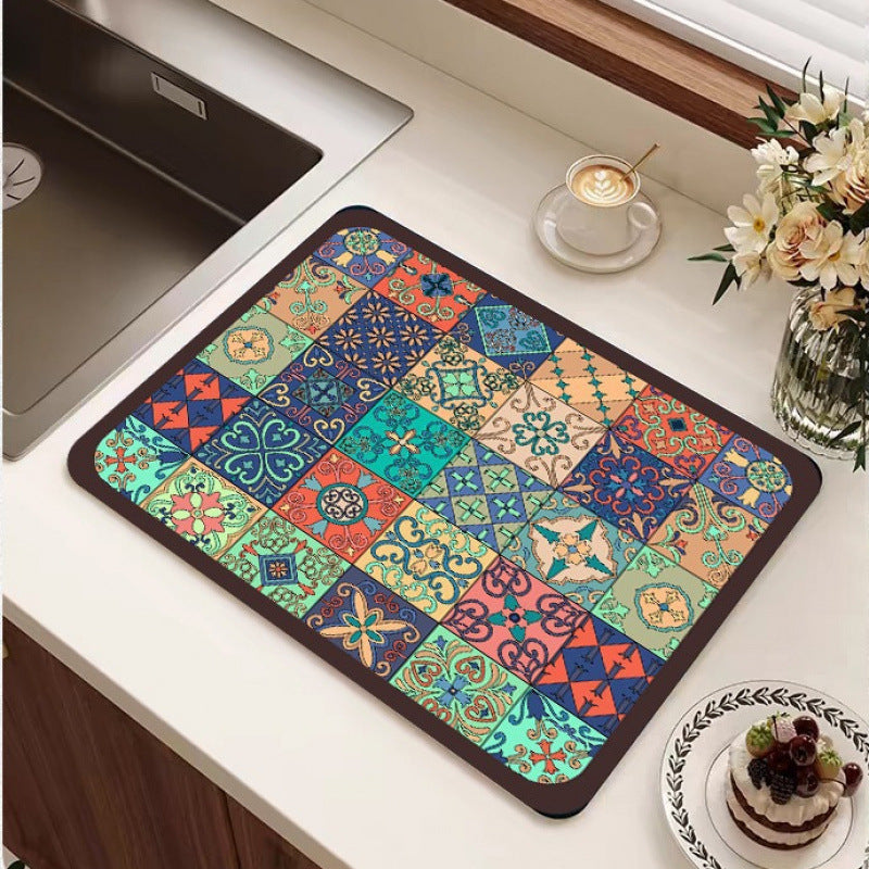 Geometric Patterned Floor Mat | Kelmera