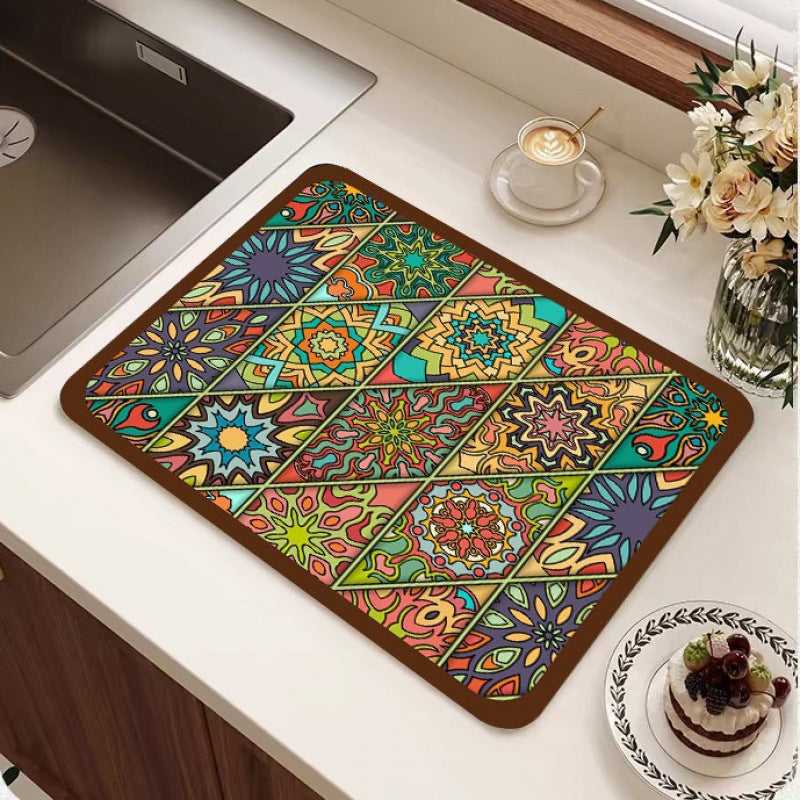 Geometric Patterned Floor Mat | Kelmera