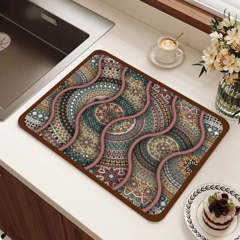 Geometric Patterned Floor Mat | Kelmera