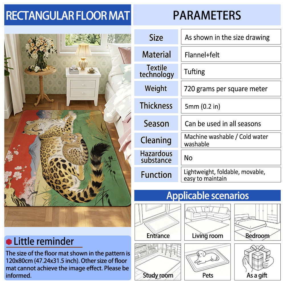 Geometric Technology-Themed Area Mat | Kelmera