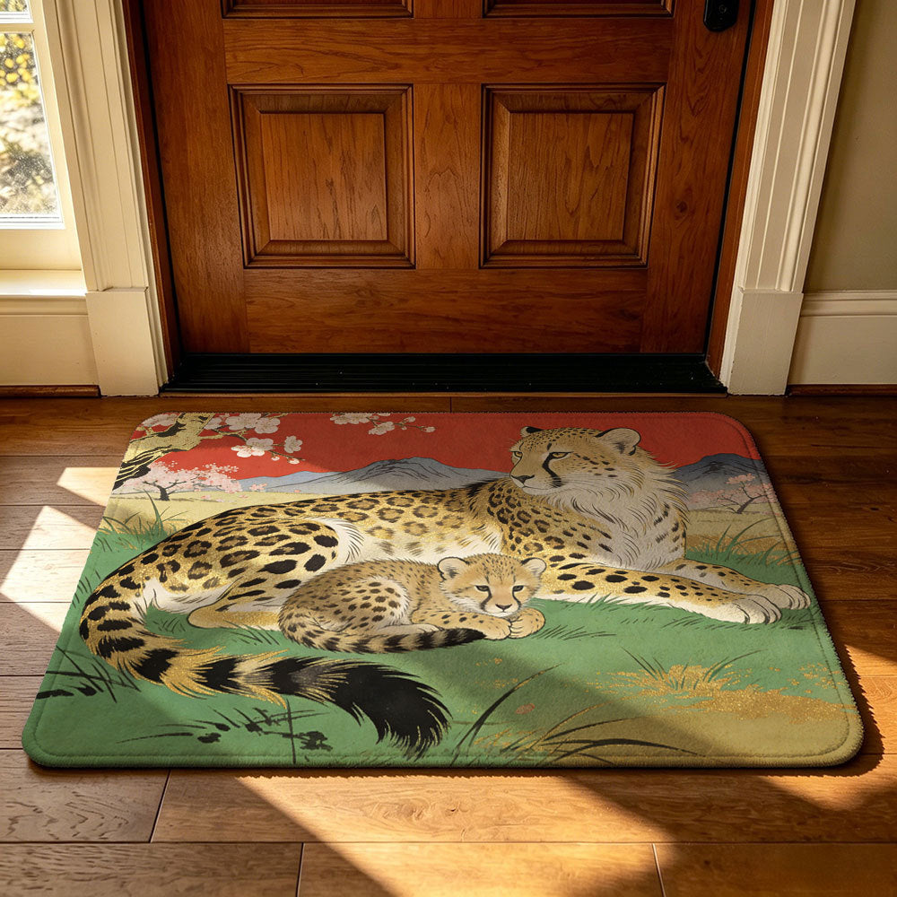 Geometric Technology-Themed Area Mat | Kelmera