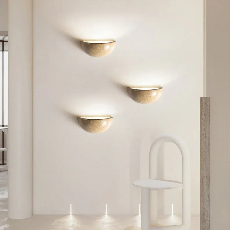 Glenheath Travertine Wall Lamp