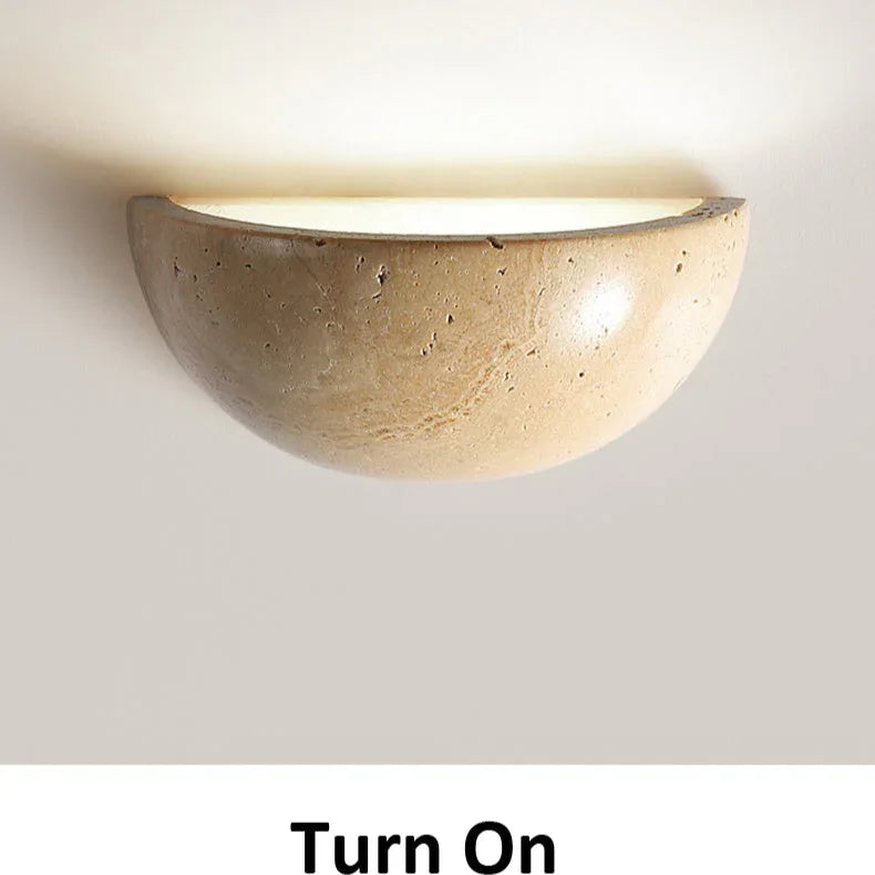 Glenheath Travertine Wall Lamp